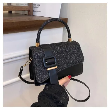 Shiny Square Crossbody Shoulder Bag